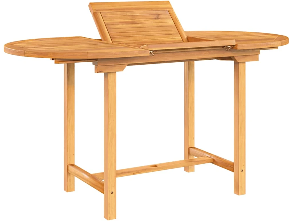 Prailginamas sodo stalas, 110–160x80x75, tikmedžio masyvas