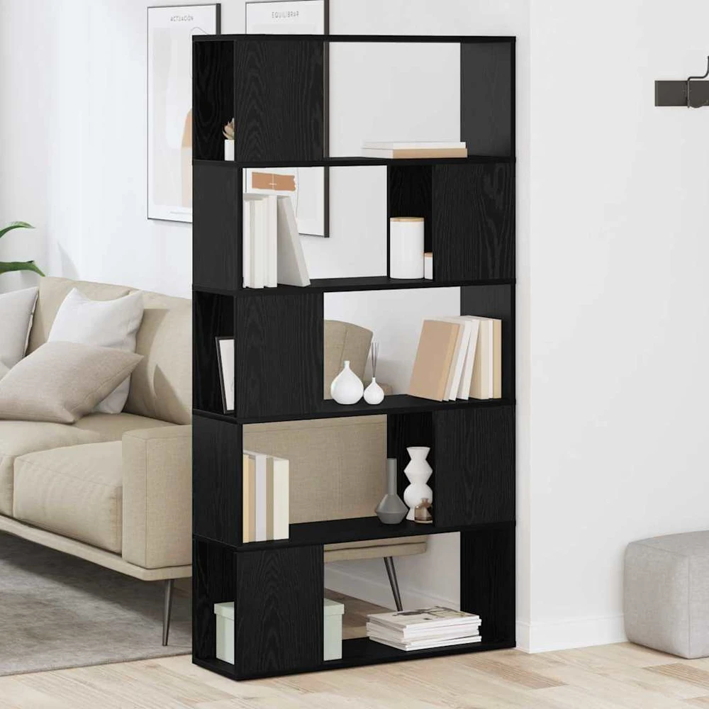 TV staliukas TV spintelių komplektas 80 x 24 x 156 cm Juoda Apdirbta mediena