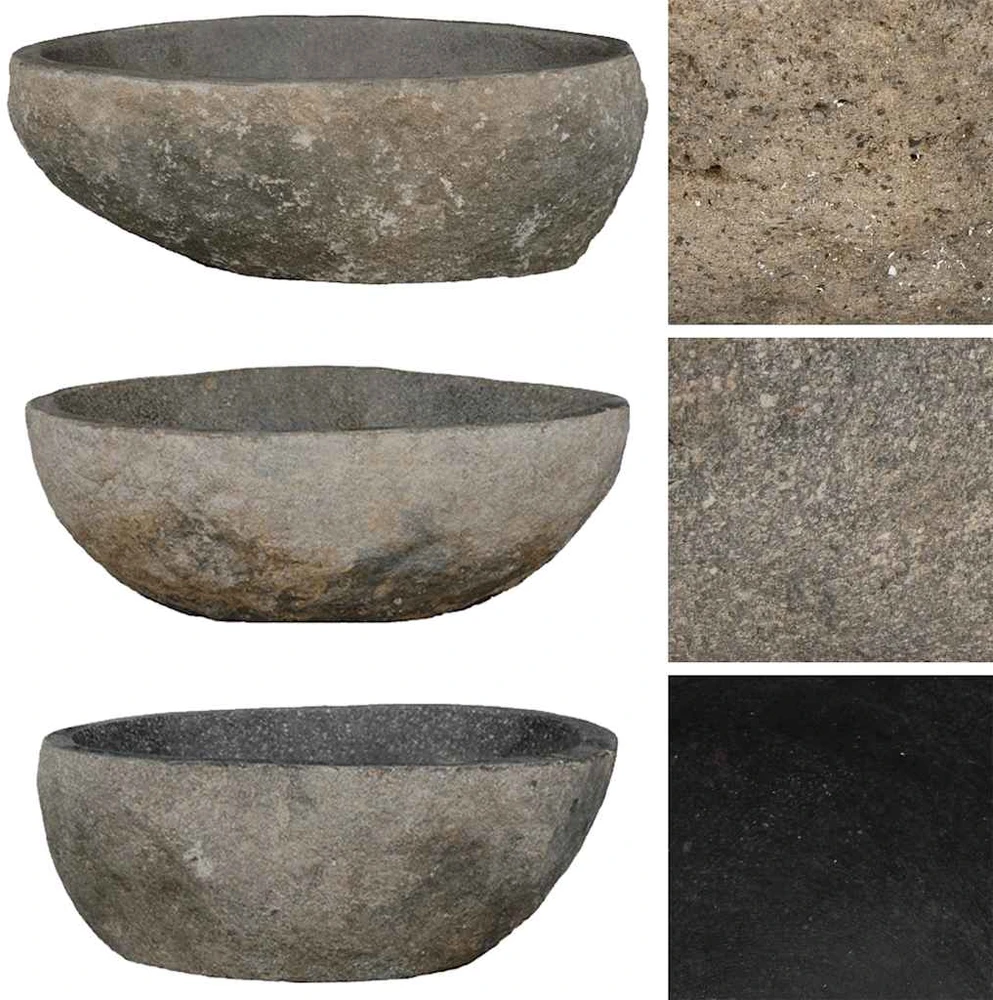 Praustuvas, (29-38)x(24-31)cm, upės akmuo, ovalo formos