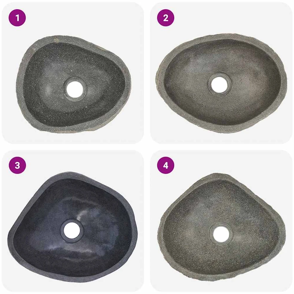 Praustuvas, (29-38)x(24-31)cm, upės akmuo, ovalo formos