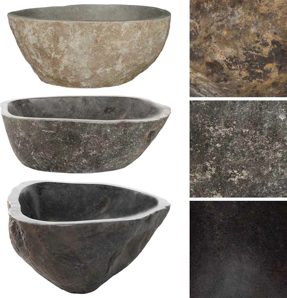 Praustuvas, (37-46)x(29-36)cm, upės akmuo, ovalo formos
