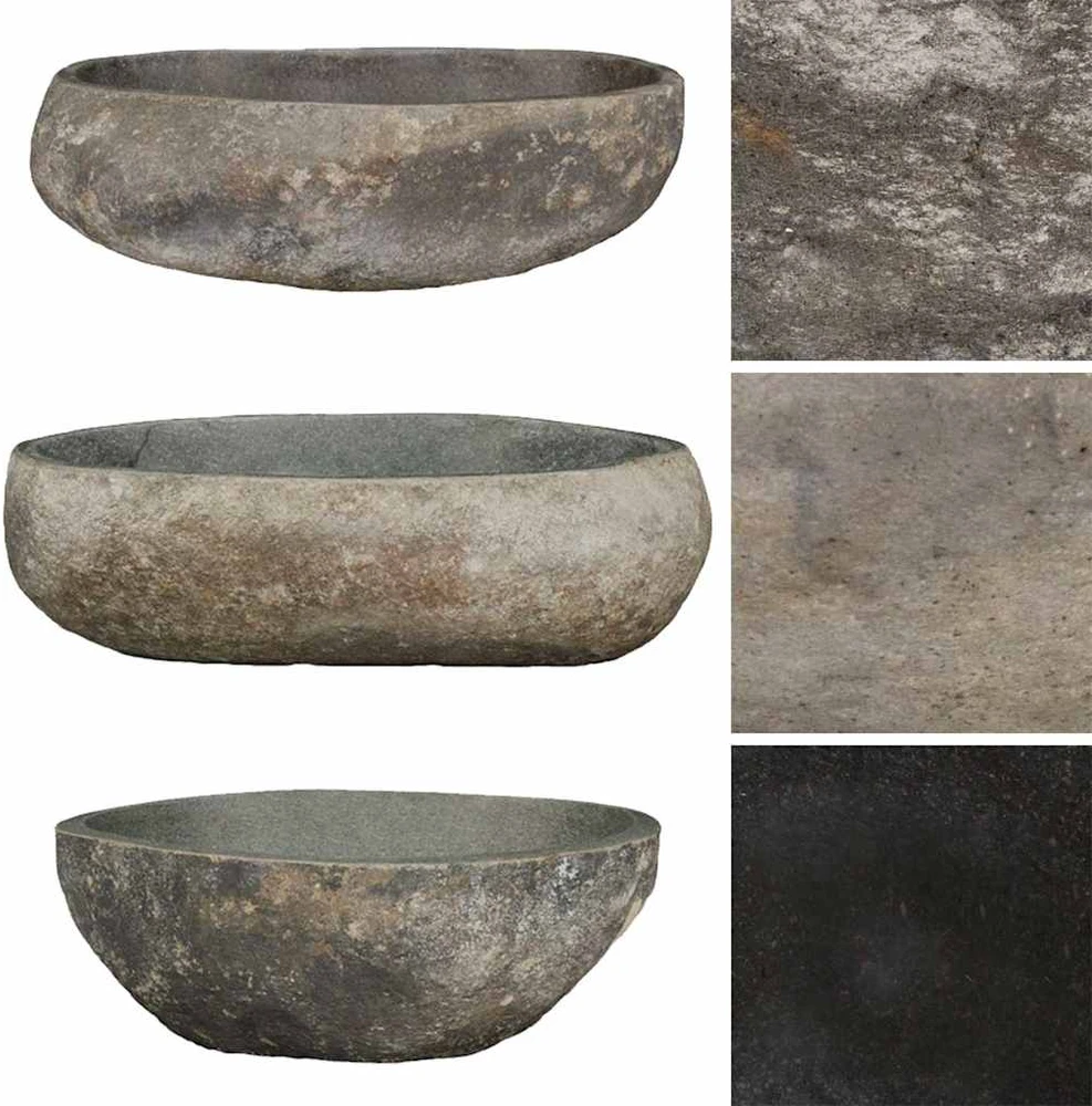 Praustuvas, (45-53)x(34-41)cm, upės akmuo, ovalo formos