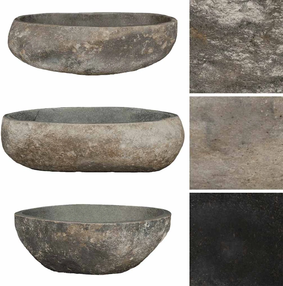 Praustuvas, (45-53)x(34-41)cm, upės akmuo, ovalo formos