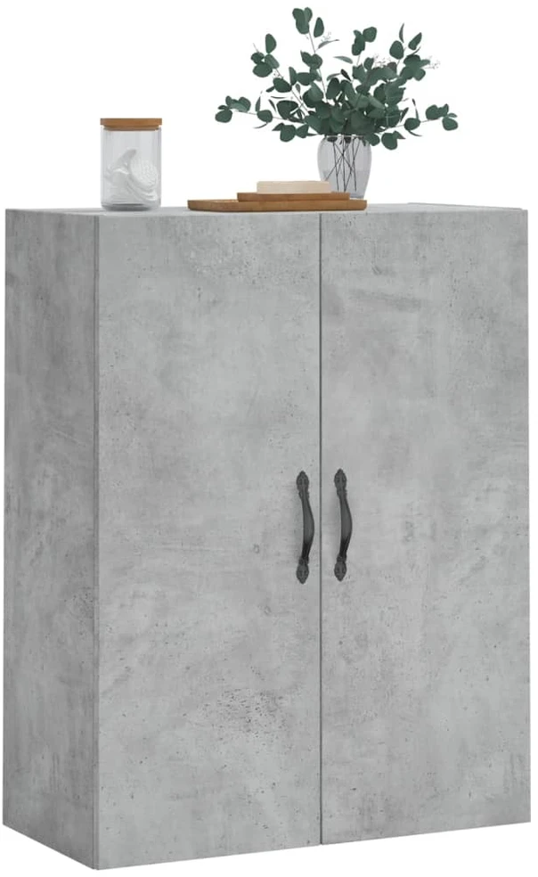 Prie sienos montuojama spintelė, betono, 69,5x34x90cm, mediena