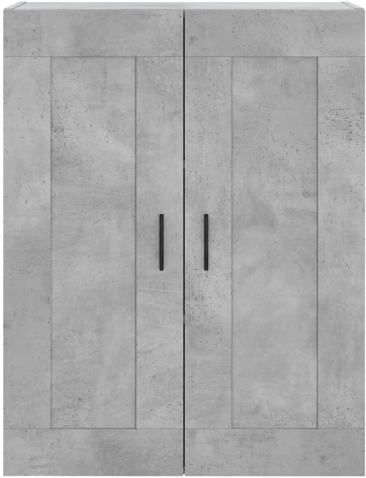 Prie sienos montuojama spintelė, betono, 69,5x34x90cm, mediena