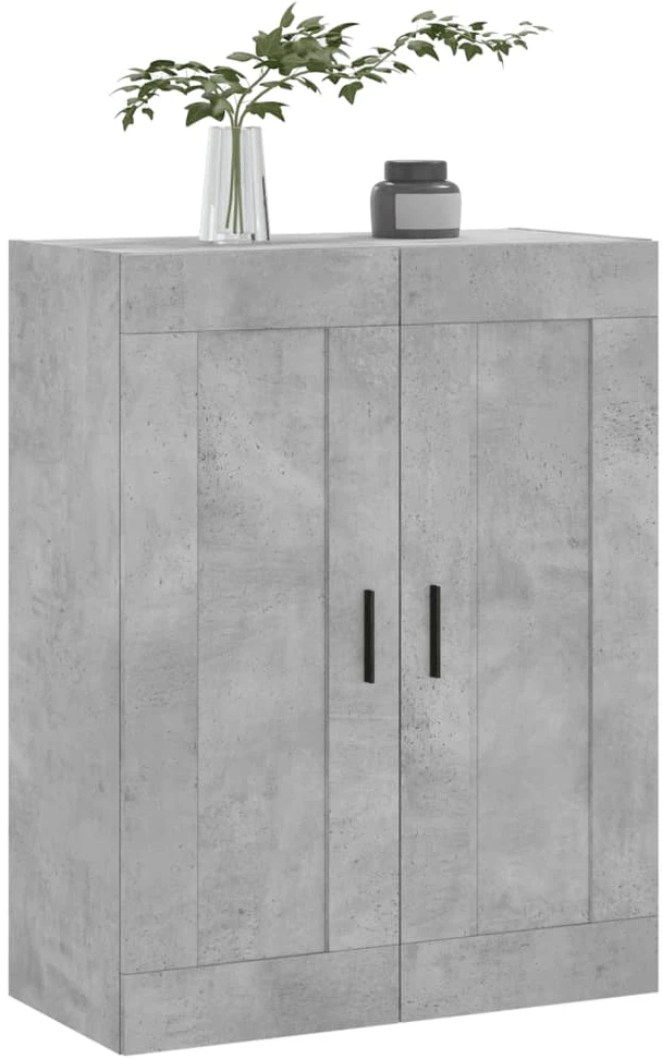 Prie sienos montuojama spintelė, betono, 69,5x34x90cm, mediena
