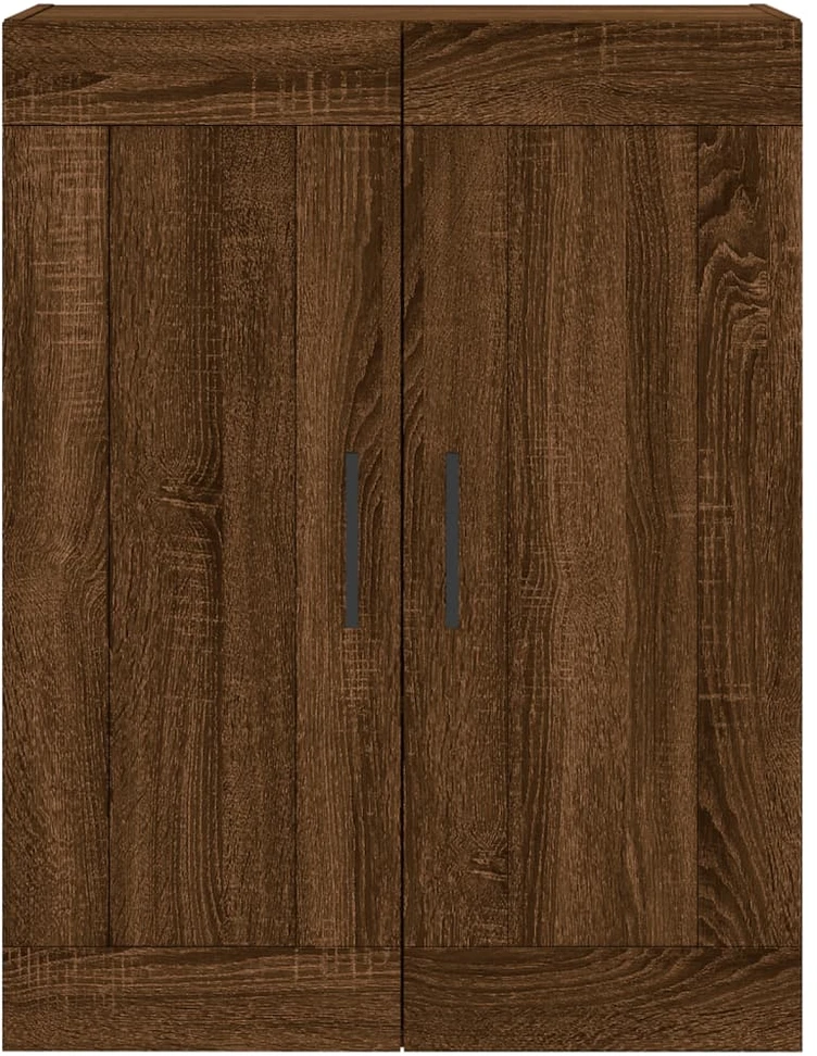 Prie sienos montuojama spintelė, ruda, 69,5x34x90cm, mediena