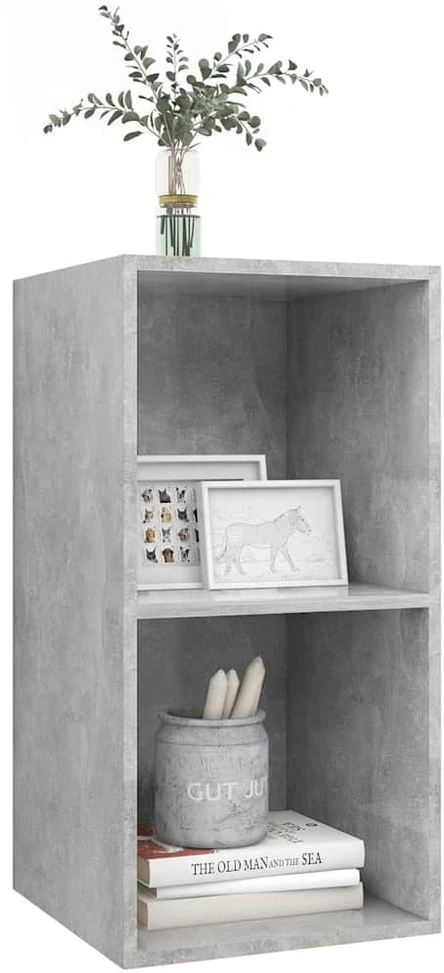 Prie sienos montuojama TV spintelė, betono, 37x37x72 cm, MDP