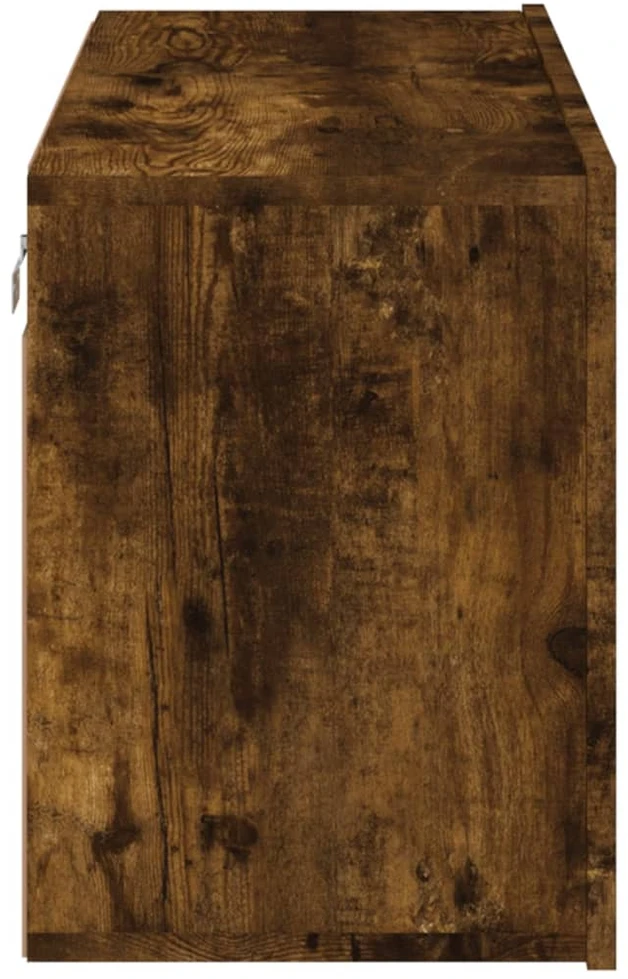 TV staliukas Prie sienos montuojama TV spintelė, dūminio ąžuolo, 80x30x41cm
