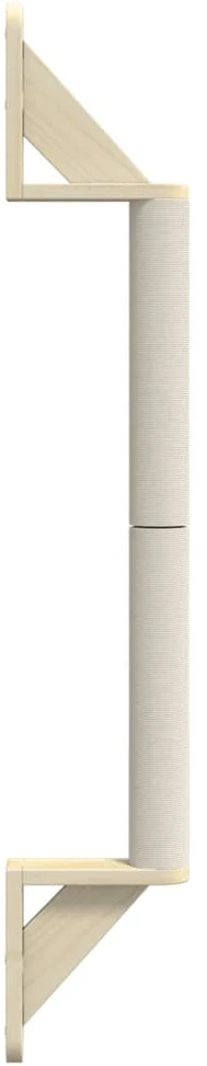 Prie sienos montuojamas draskymo stovas katėms, 109cm, sizalis