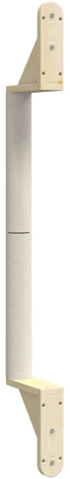 Prie sienos montuojamas draskymo stovas katėms, 109cm, sizalis