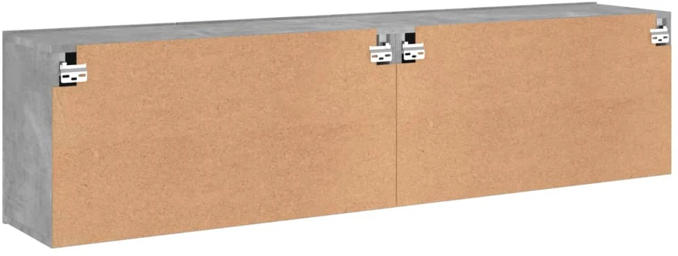 TV staliukas Prie sienos montuojamos TV spintelės, 2vnt., betono, 80x30x41cm