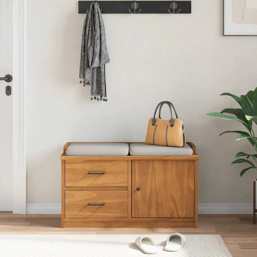 Prieškambario suoliukas SANDNES 87x40x50 pušies masyvo