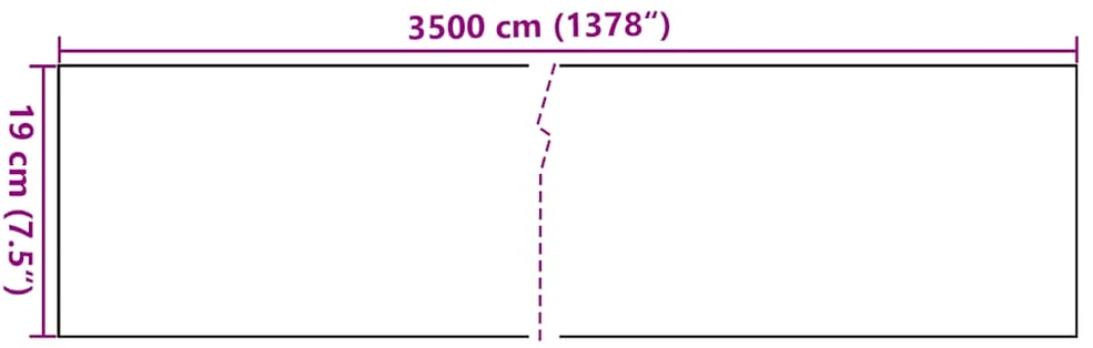 Privatumo suteikiančios pertvaros, 4vnt., pilkos, 35x0,19m, PVC