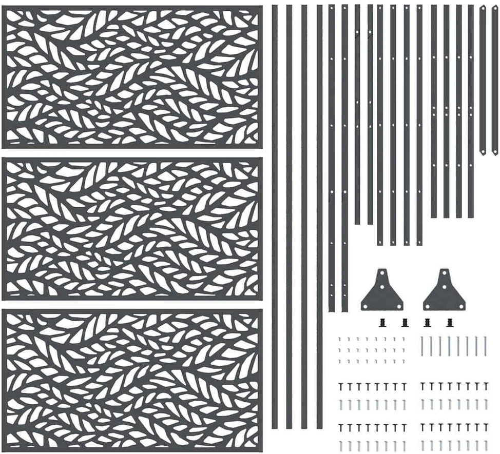 Privatumo žaliuzės 100 x 50 x 180 cm Plienas Antracito