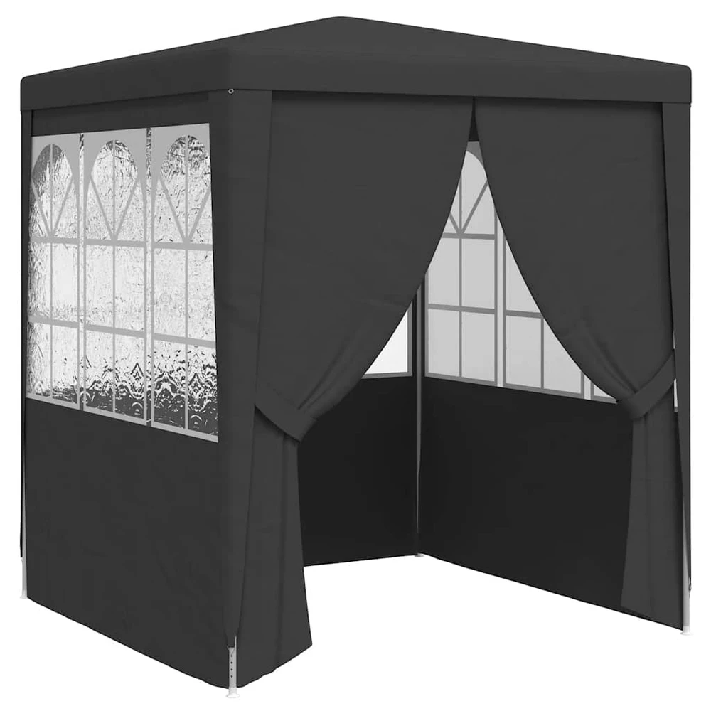 Proginė palapinė sienomis, antracito, 2,5x2,5m, 90g/m²