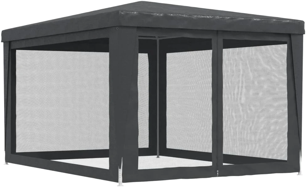 Proginė palapinė su 4 sienomis, antracito, 3x4m, HDPE