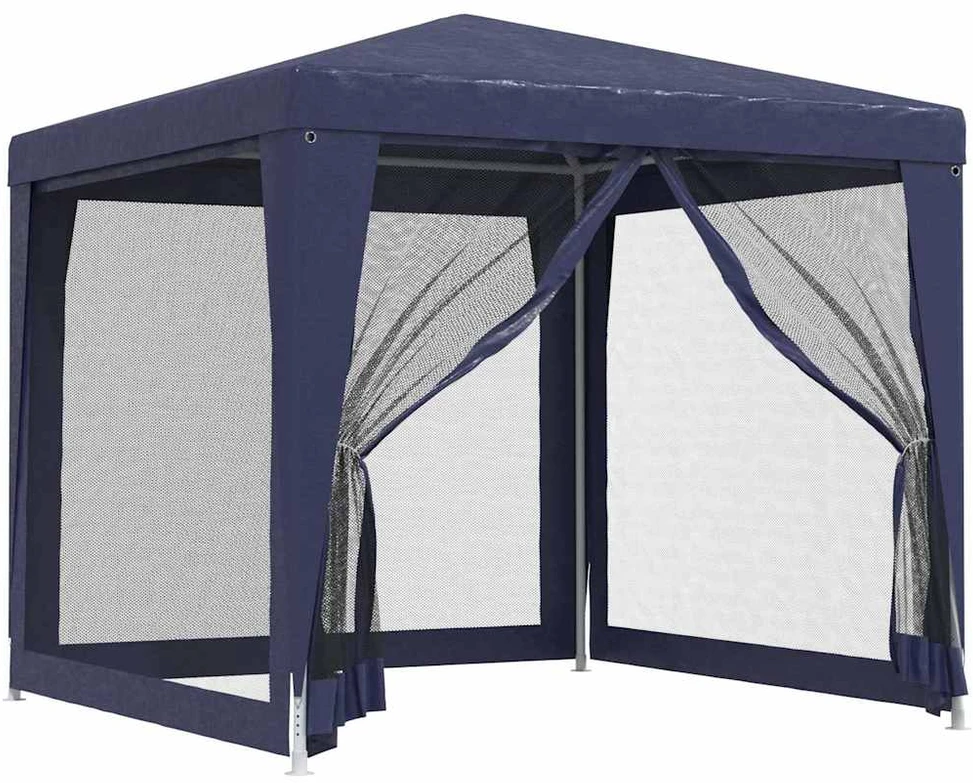Proginė palapinė su 4 sienomis, mėlyna, 2,5x2,5m, HDPE