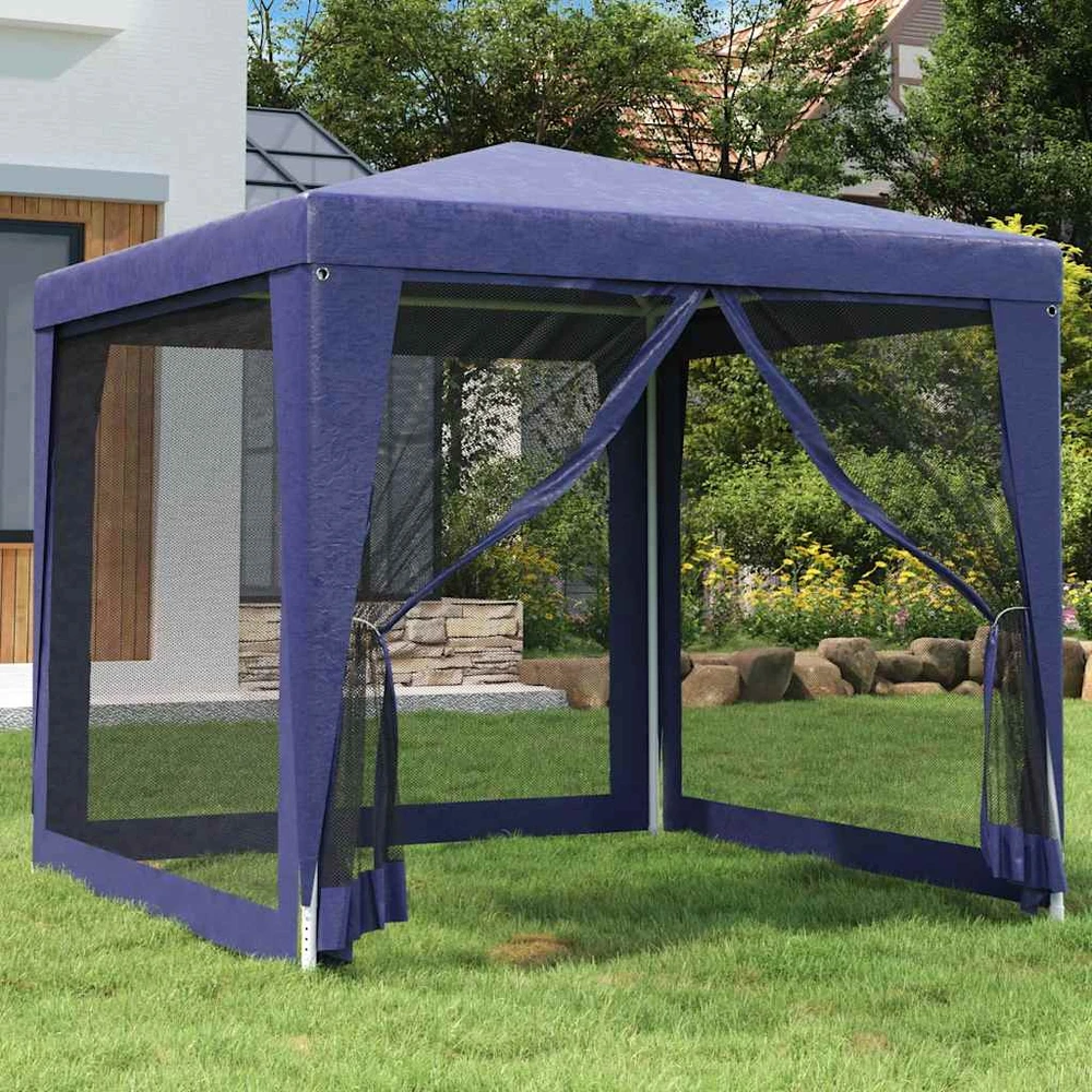 Proginė palapinė su 4 sienomis, mėlyna, 2,5x2,5m, HDPE