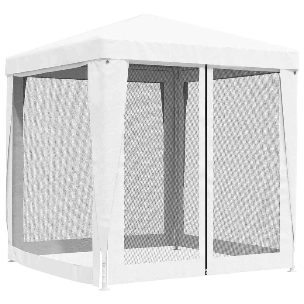 Proginė palapinė su 4 tinklinėmis sienomis, balta, 2x2m
