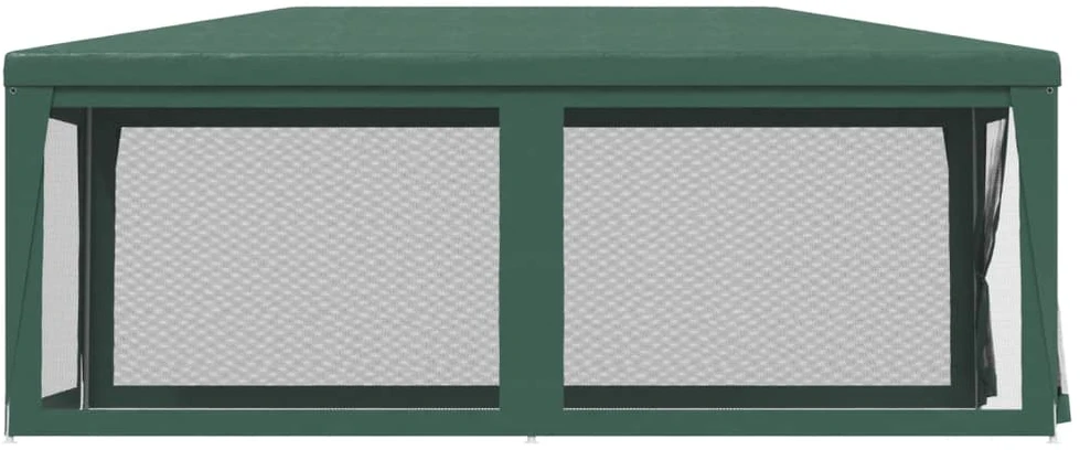 Proginė palapinė su 6 tinklinėmis sienomis, žalia, 3x6m, HDPE