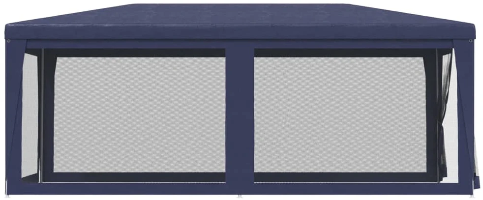 Proginė palapinė su 6 tinklinėmis sienomis, mėlyna, 3x6m, HDPE