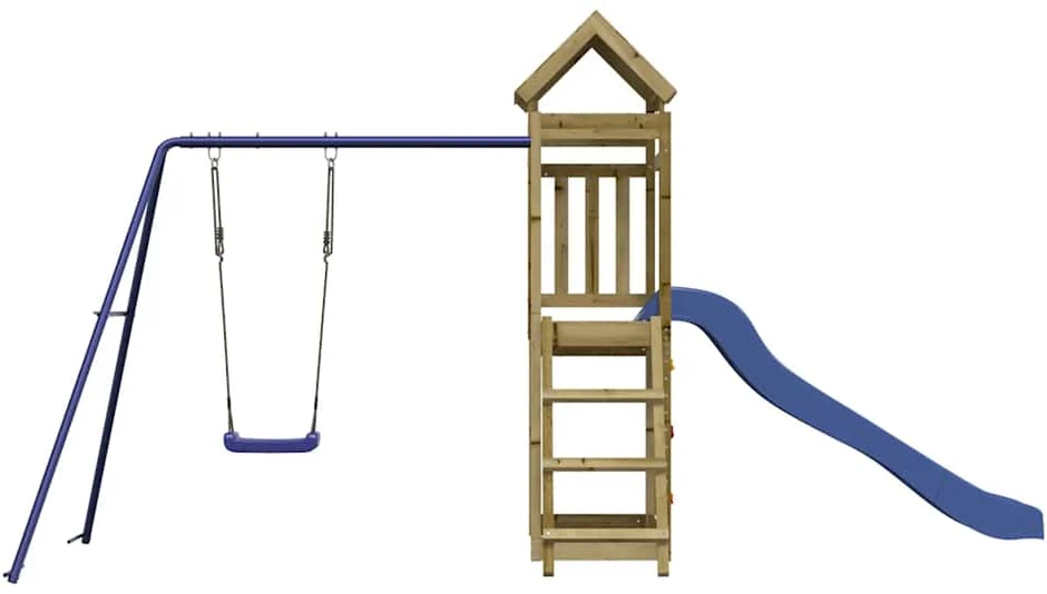 Proginė palapinė su 8 tinklinėmis sienomis, mėlyna, 3x9m, HDPE