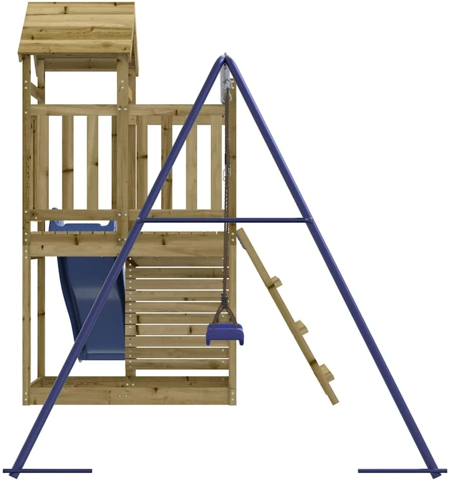 Proginė palapinė su 8 tinklinėmis sienomis, mėlyna, 3x9m, HDPE