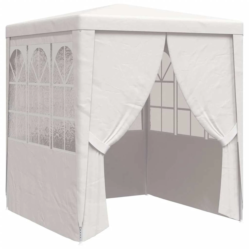 Proginė palapinė su šoninėmis sienomis, balta, 2x2m, 90g/m²