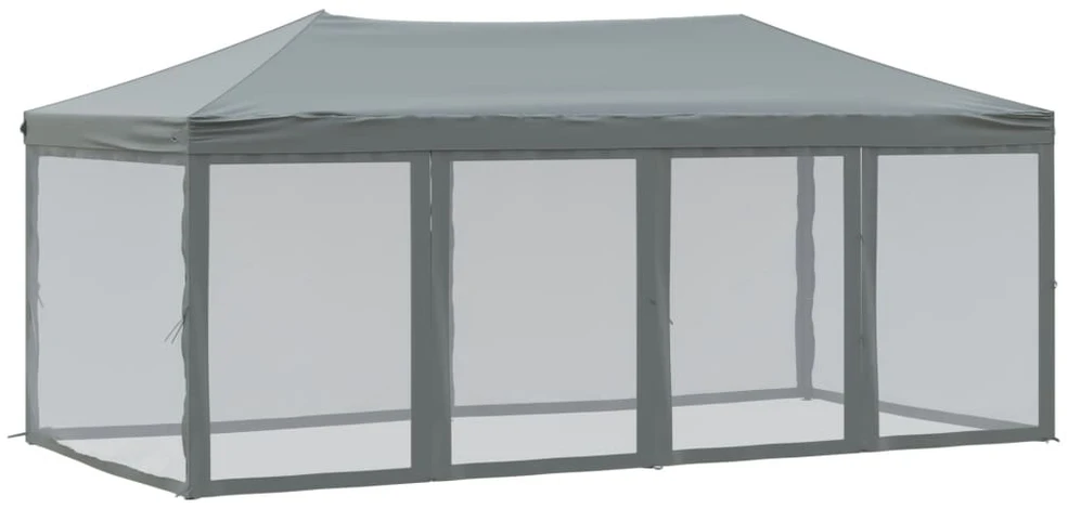 Proginė palapinė su šoninėmis sienomis, antracito, 3x6m