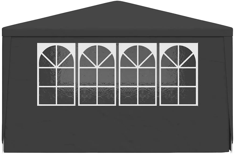 Proginė palapinė su šoninėmis sienomis, antracito, 4x4m, 90g/m²