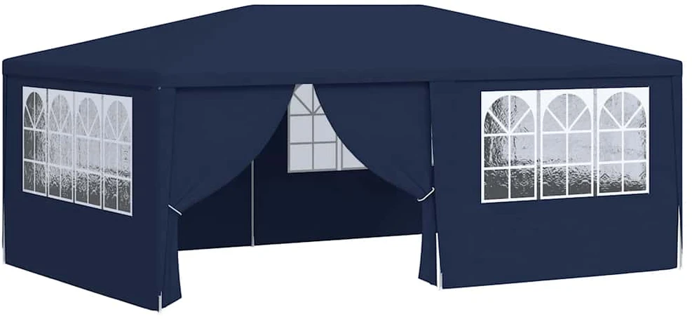 Proginė palapinė su šoninėmis sienomis, mėlyna, 4x6m, 90g/m²