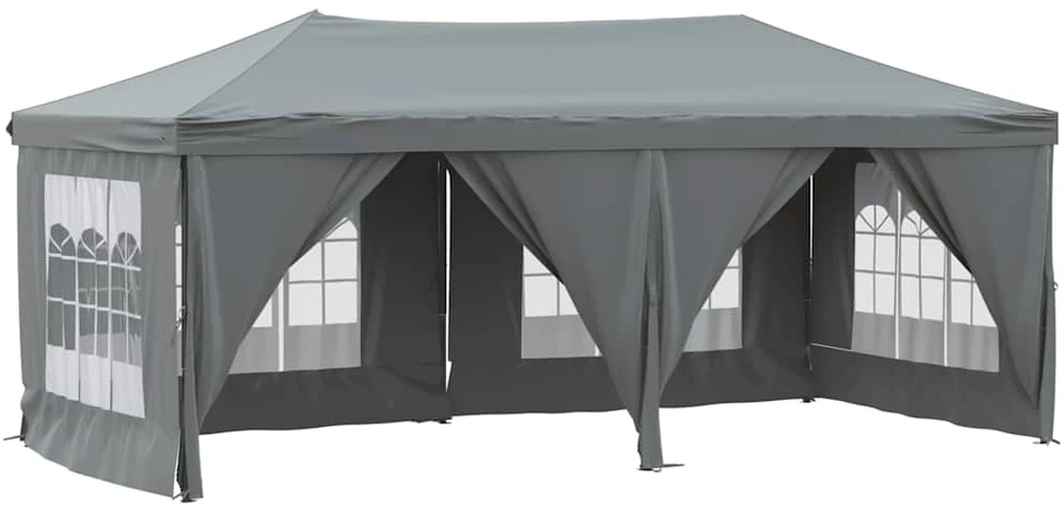 Proginė palapinė su šoninėmis sienomis, antracito, 3x6m