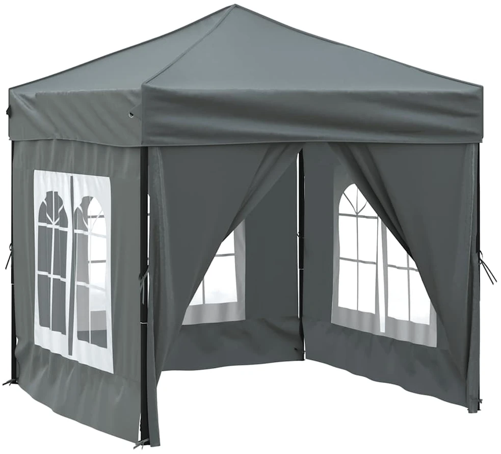 Proginė palapinė su šoninėmis sienomis, antracito, 2x2m