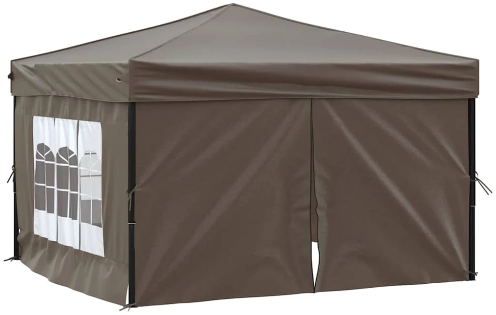 Proginė palapinė su šoninėmis sienomis, taupe, 3x3m