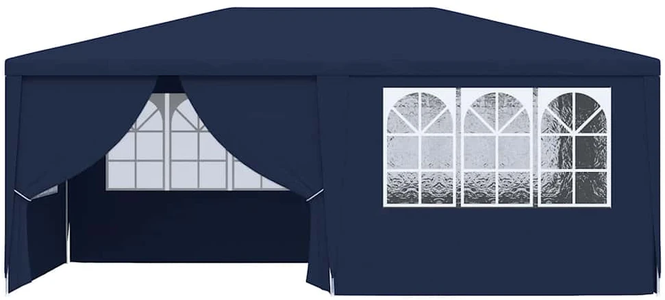 Proginė palapinė su šoninėmis sienomis, mėlyna, 4x6m, 90g/m²