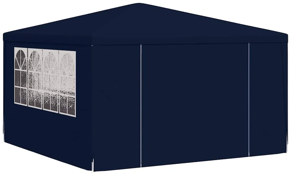Proginė palapinė su šoninėmis sienomis, mėlyna, 4x4m, 90g/m²