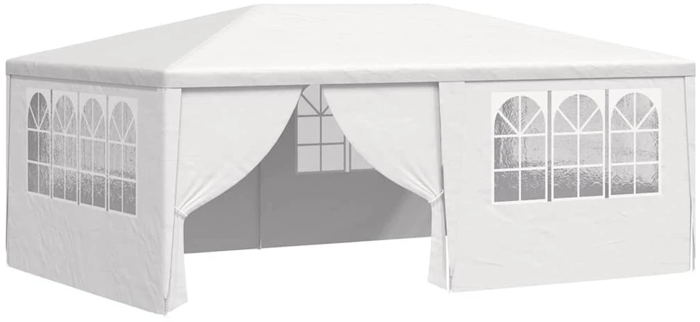 Proginė palapinė su šoninėmis sienomis, balta, 4x6m, 90g/m²