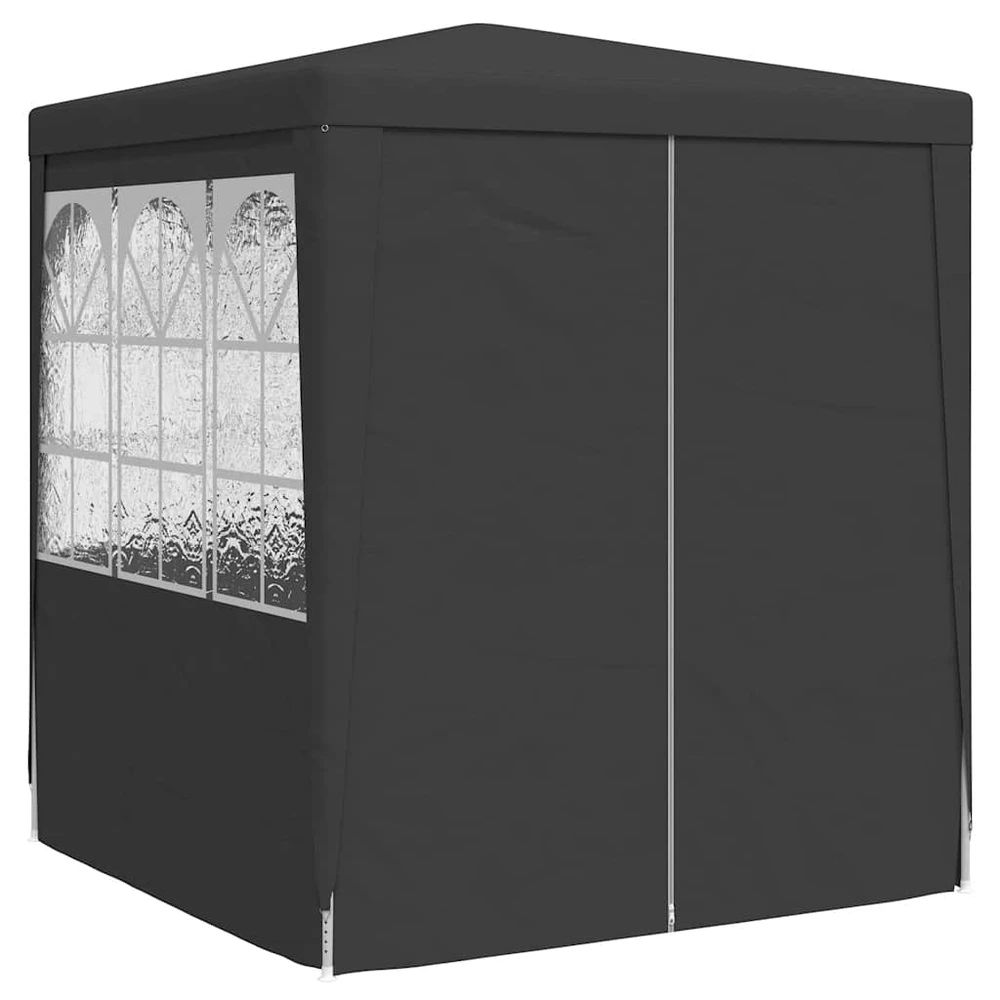 Proginė palapinė su šoninėmis sienomis, antracito, 2x2m, 90g/m²
