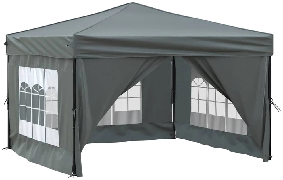 Proginė palapinė su šoninėmis sienomis, antracito, 3x3m