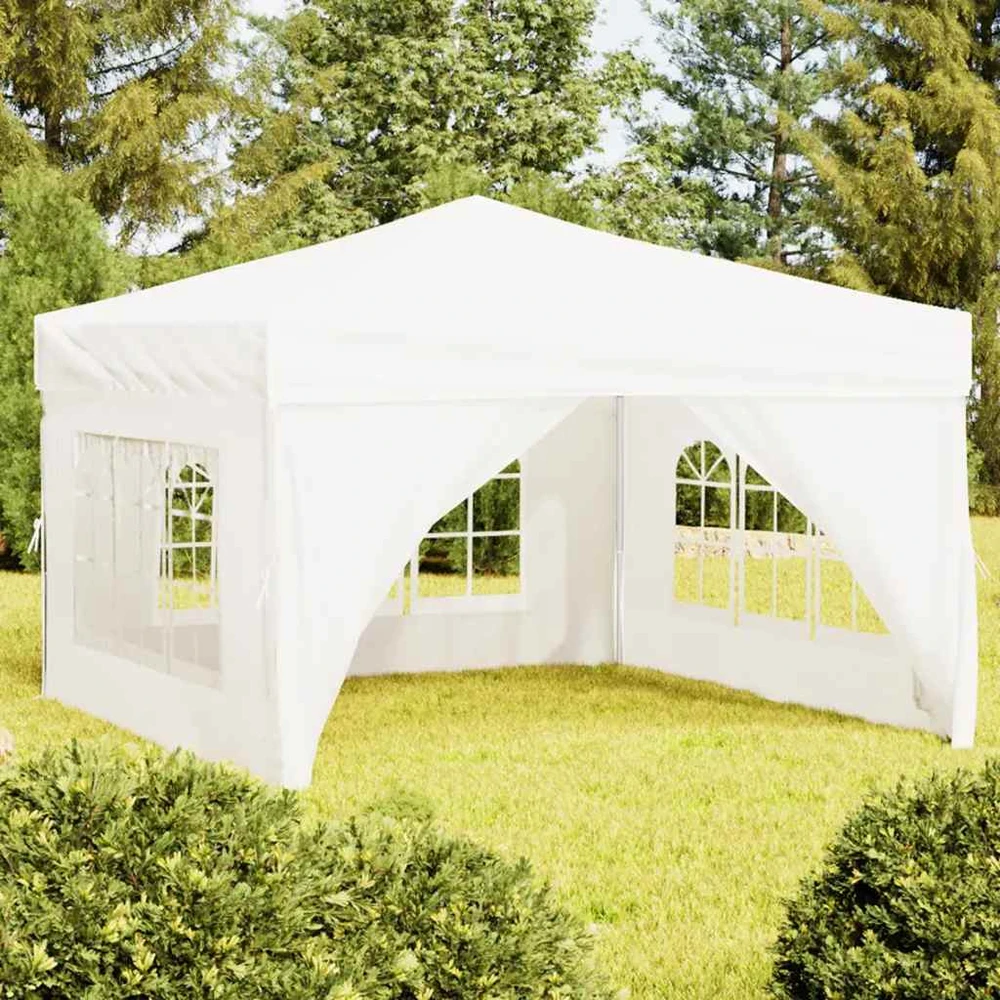 Proginė palapinė su šoninėmis sienomis, balta, 3x3m