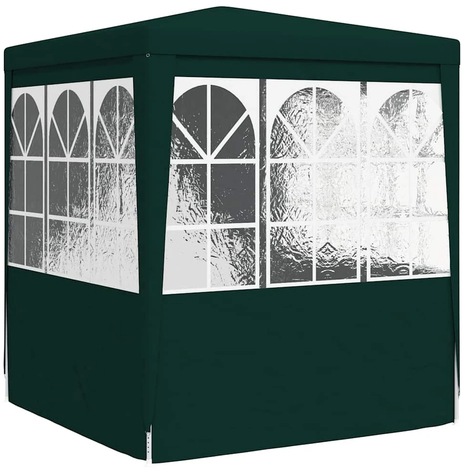 Proginė palapinė su šoninėmis sienomis, žalia, 2x2m, 90g/m²