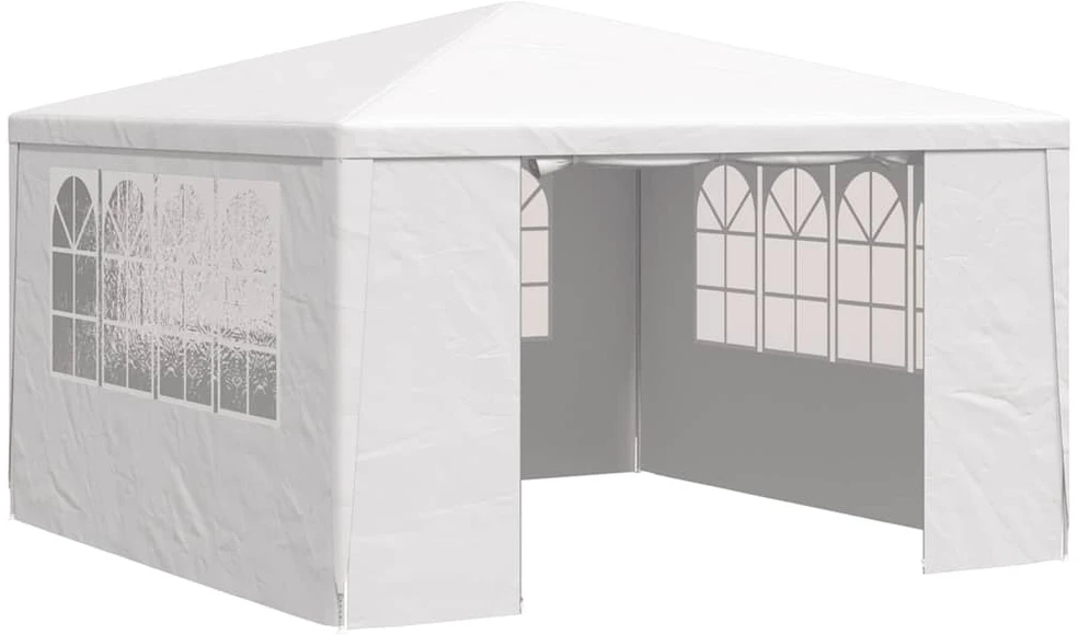 Proginė palapinė su šoninėmis sienomis, balta, 4x4m, 90g/m²