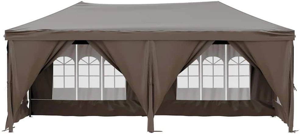 Proginė palapinė su šoninėmis sienomis, taupe, 3x6m