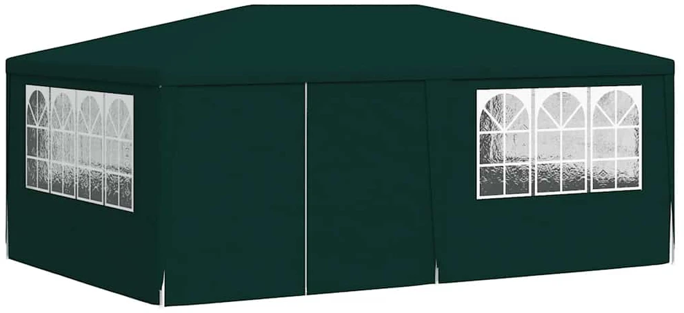 Proginė palapinė su šoninėmis sienomis, žalia, 4x6m, 90g/m²