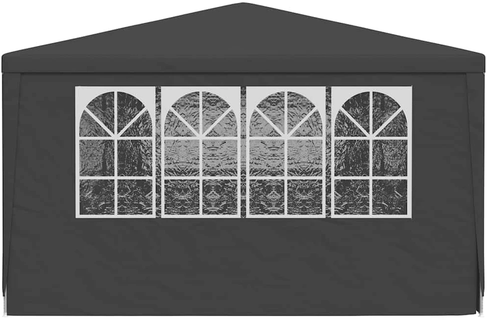 Proginė palapinė su šoninėmis sienomis, antracito, 4x9m, 90g/m²