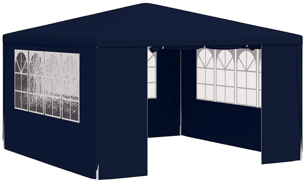 Proginė palapinė su šoninėmis sienomis, mėlyna, 4x4m, 90g/m²