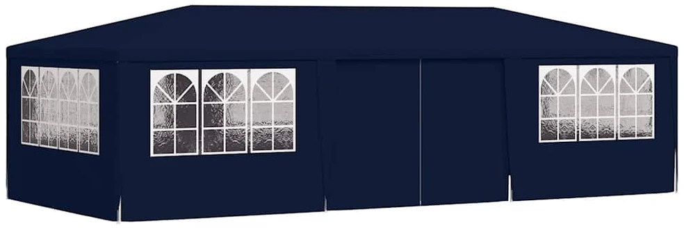 Proginė palapinė su šoninėmis sienomis, mėlyna, 4x9m, 90g/m²