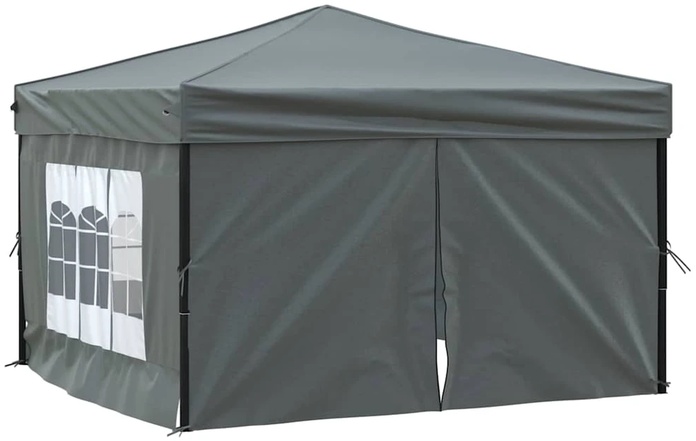 Proginė palapinė su šoninėmis sienomis, antracito, 3x3m