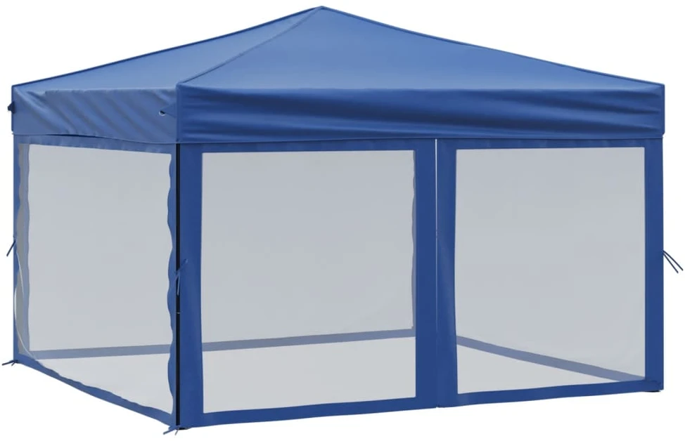 Proginė palapinė su šoninėmis sienomis, mėlyna, 3x3m